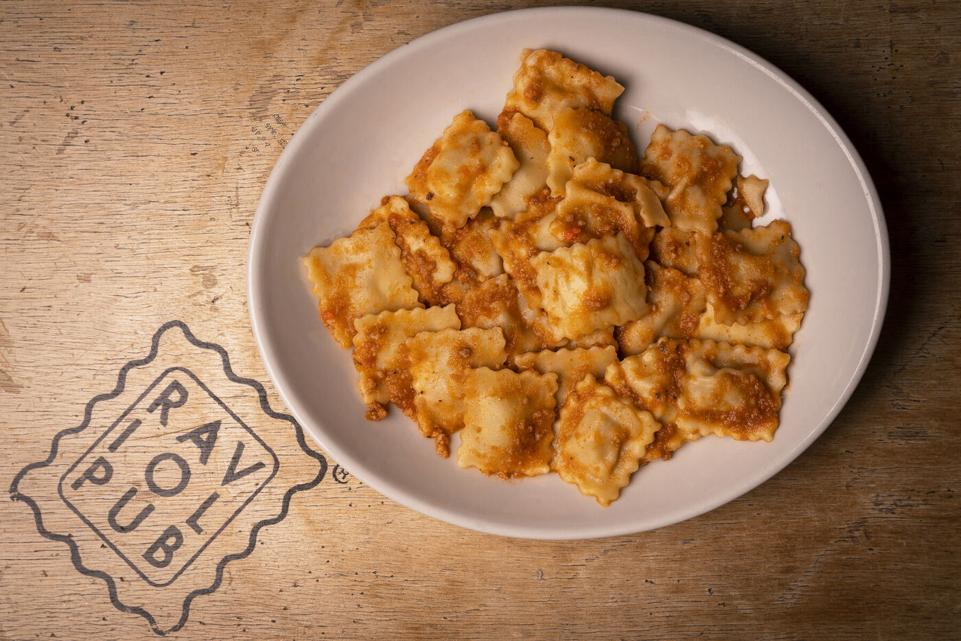 Piatto di Ravioli del Marietto al tuccu genovese